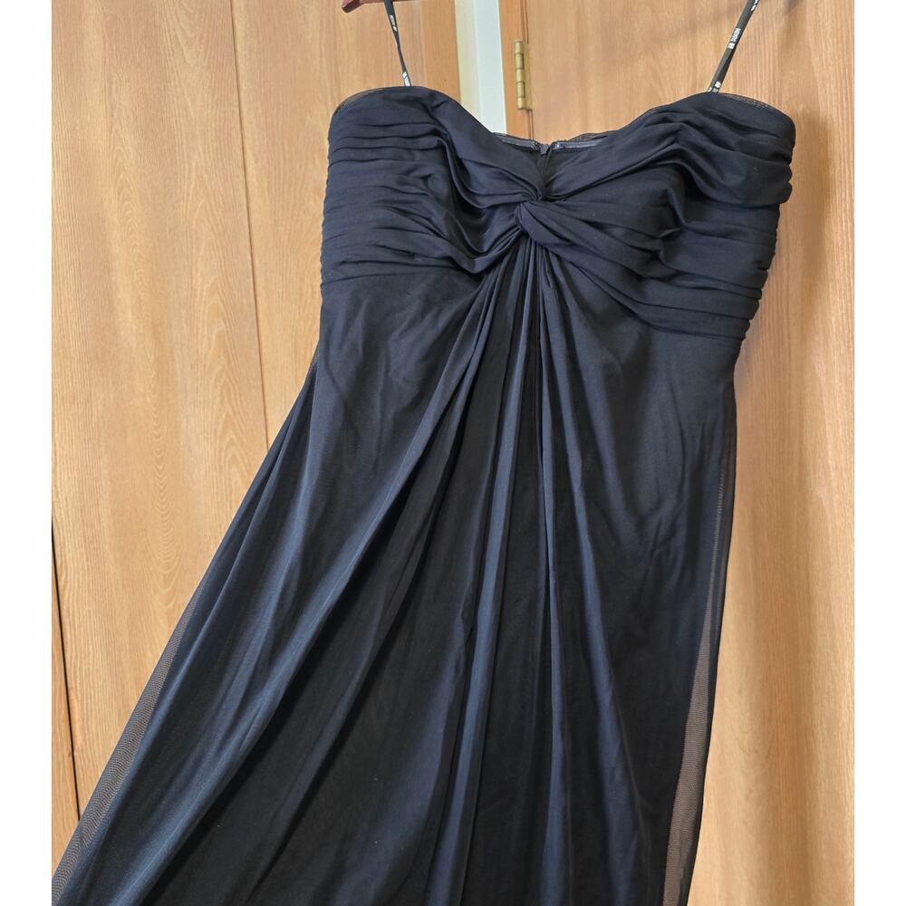 T by Tadashi Shoji Strapless Ruched Long Formal Gown Dress Vintage Chiffon - Picture 6 of 14